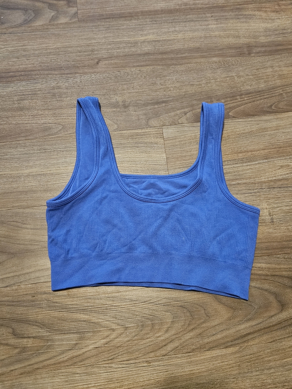 Fabletics Blue Ribbed Sports Bra - Picture 4 of 4